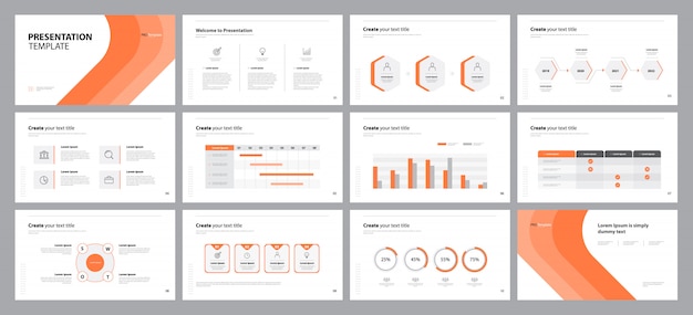 Modelo de design de layout de slide de apresentação de infográfico de negócios