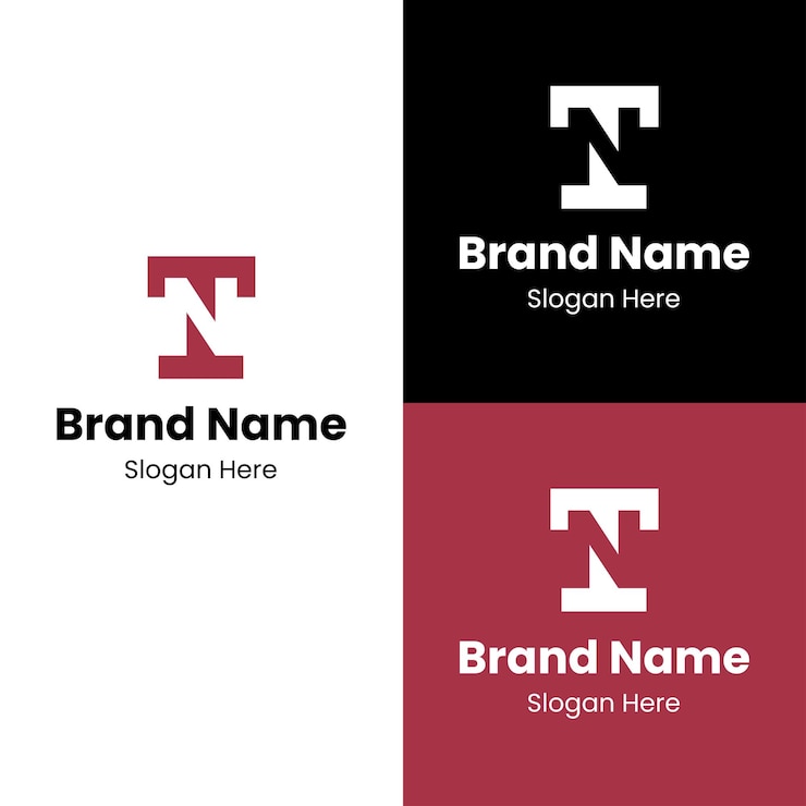 Vetor modelo de design de letras do logotipo tn plano