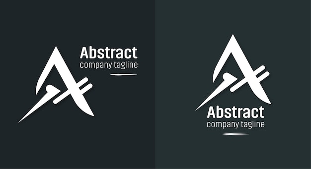 Modelo de design de logo abstrato com letra ''a''