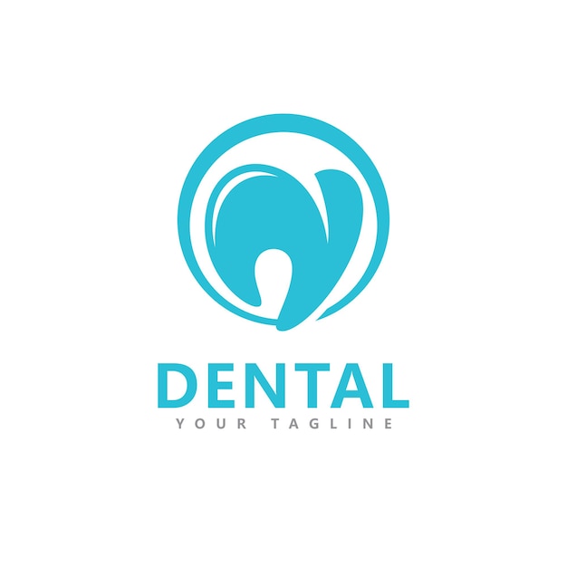 Vetor modelo de design de logo de conceito dental