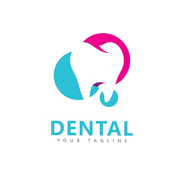 Modelo de design de logo de conceito dental