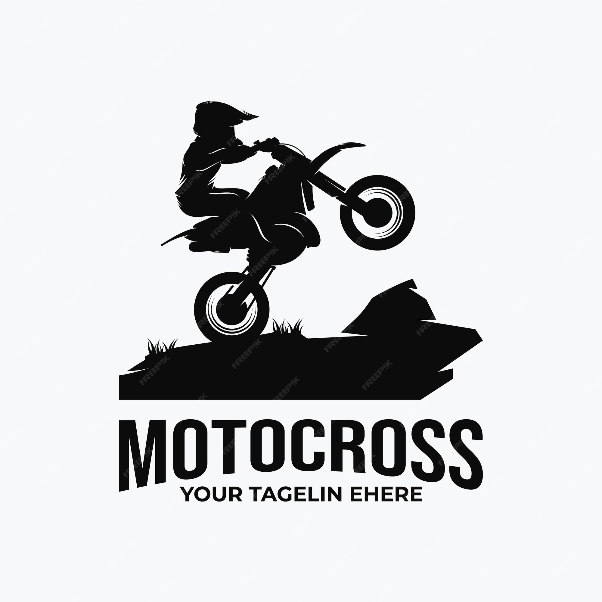 Modelo de design de logo de motocross infantil