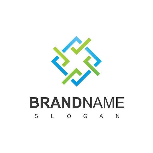 Modelo de Design de Logo Quadrado Abstrato