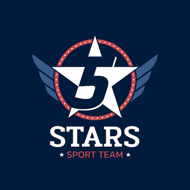Modelo de Design de Logotipo 5 Estrelas