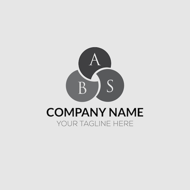 modelo de design de logotipo ABS de letra inicial de monograma moderno