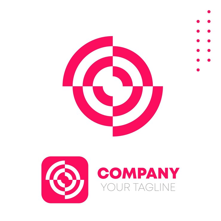 Modelo de Design de Logotipo Abstrato de Alvo Circular