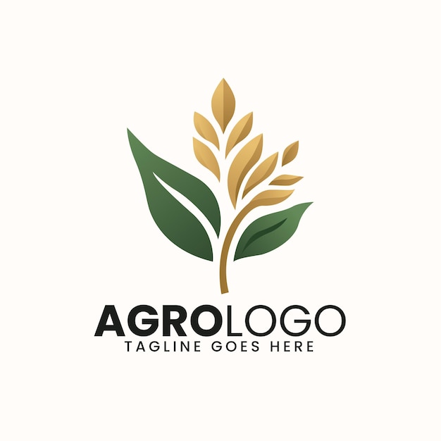 Vetor modelo de design de logótipo agrícola