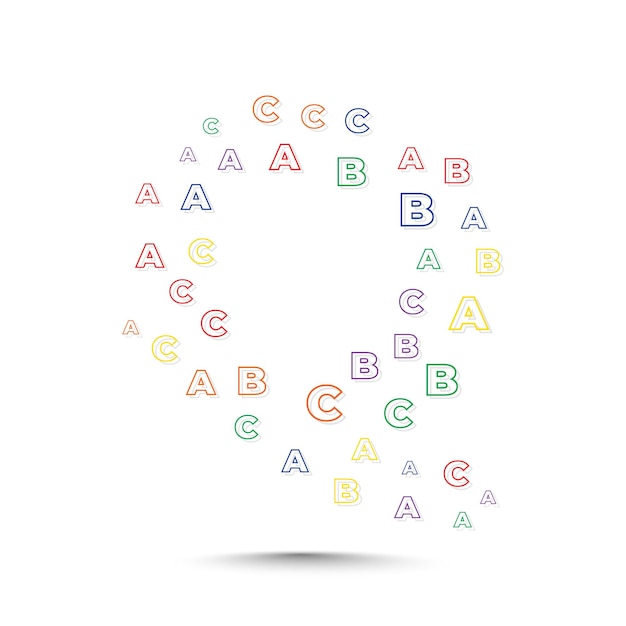 Modelo de design de logotipo alfabético com letras abc