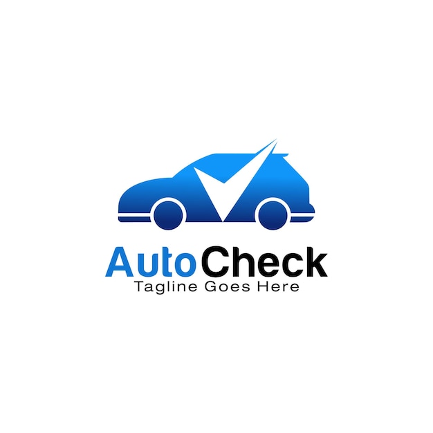 Modelo de design de logotipo auto check