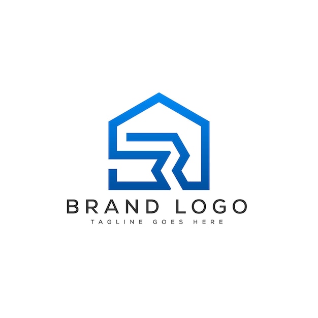 Vetor modelo de design de logotipo br elemento gráfico de marca vetorial