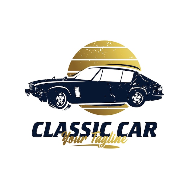 Modelo de design de logotipo clássico de carro