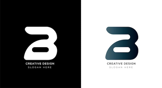 Modelo de design de logotipo colorido gradiente b