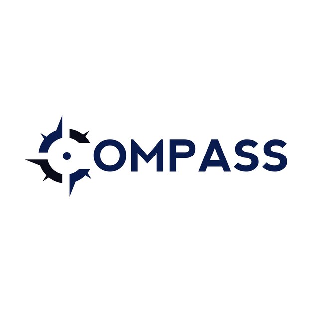 Modelo de design de logotipo compass