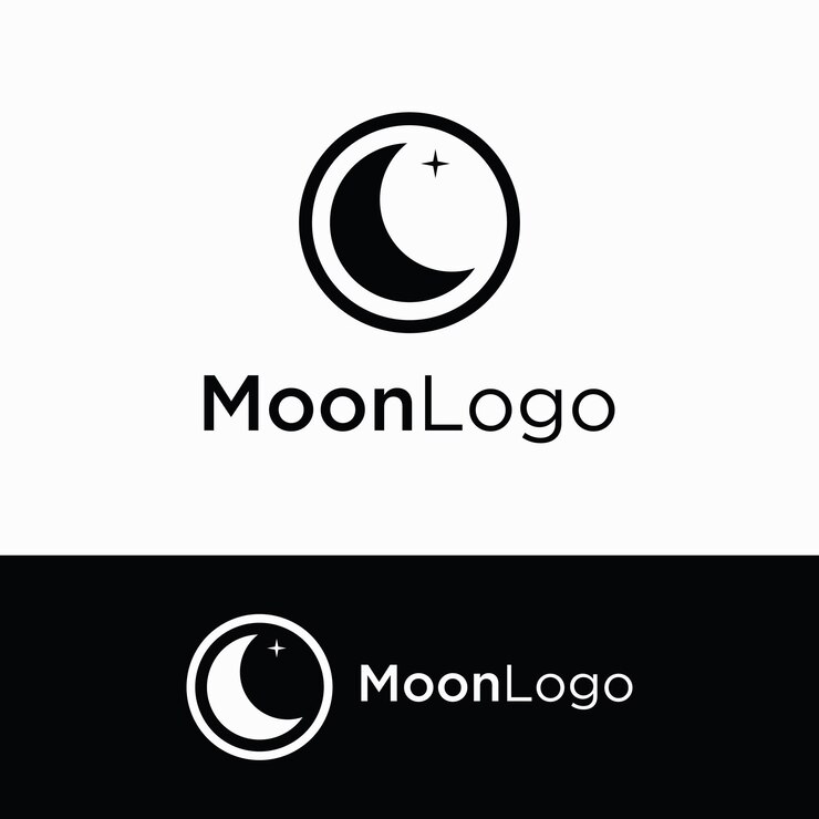 Vetor modelo de design de logotipo crescente e estrela com conceito moderno isolado no fundo