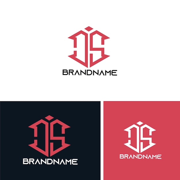 Modelo de design de logotipo cs de letra inicial de monograma moderno