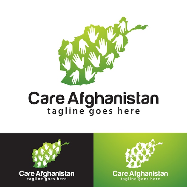 Modelo de design de logotipo cuidado afeganistão