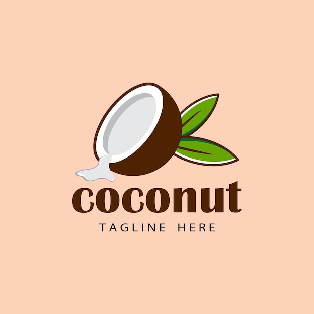 Modelo de design de logotipo da coconut