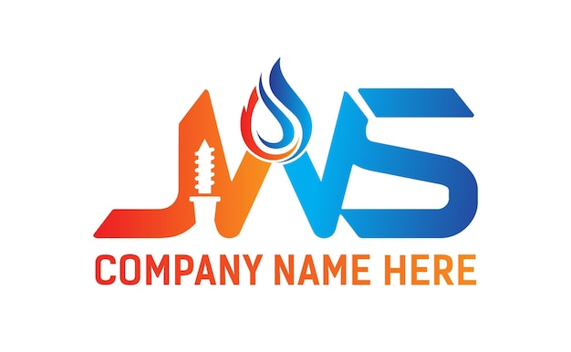 Modelo de design de logotipo da empresa jws oil gas