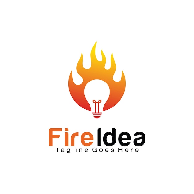 Modelo de design de logotipo da fire idea