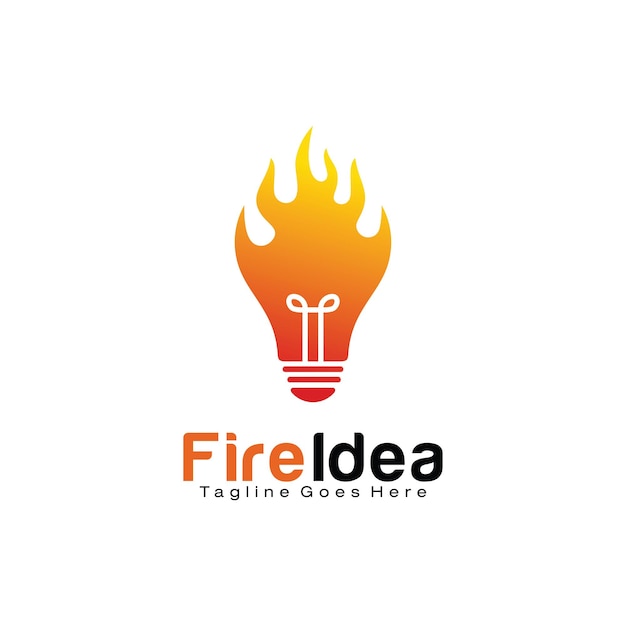 Modelo de design de logotipo da fire idea