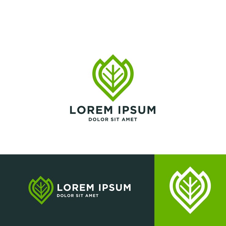 Modelo de design de logotipo da folha