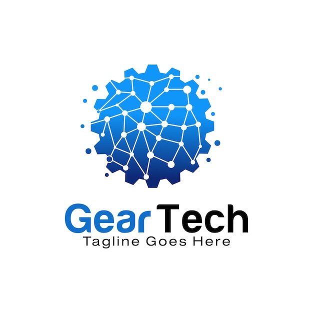 Modelo de design de logotipo da gear technology