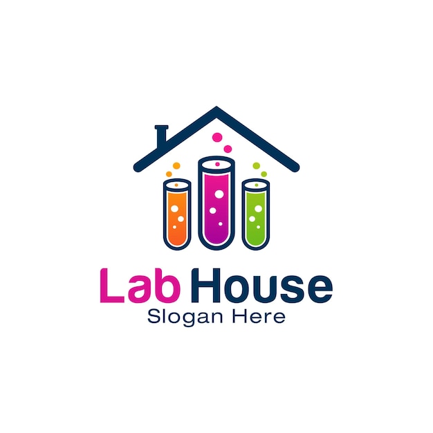 Modelo de design de logotipo da lab house