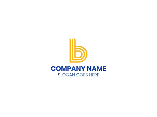 Modelo de design de logotipo da letra b