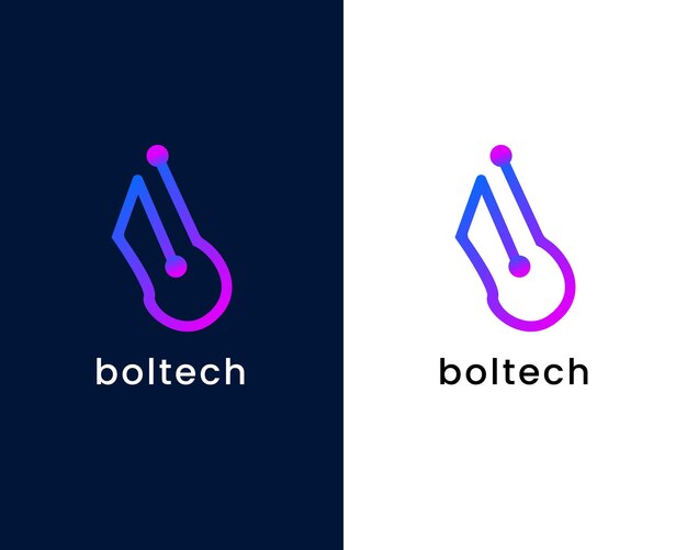 Modelo de design de logotipo da letra b