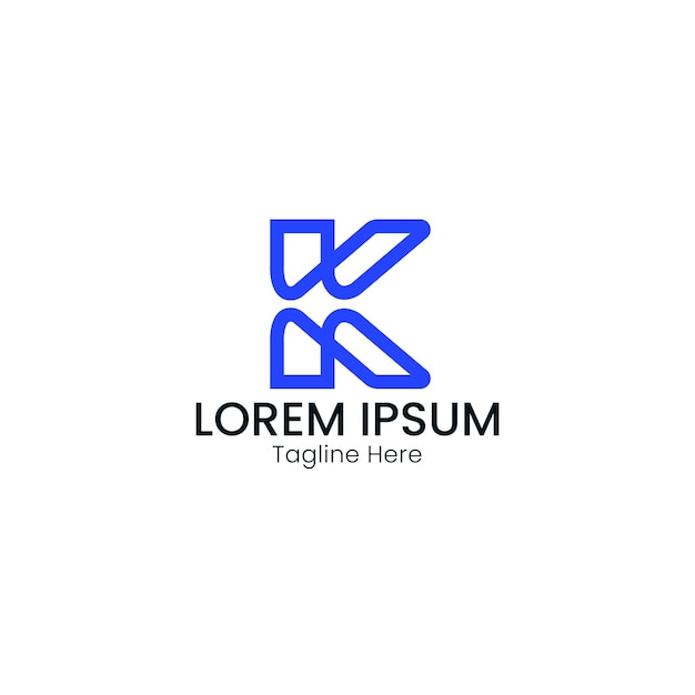 Modelo de design de logotipo da letra k