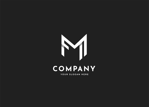 Modelo de design de logotipo da letra M