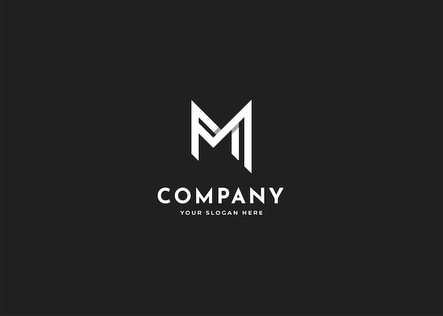 Modelo de design de logotipo da letra M