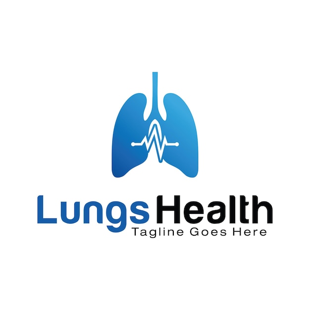 Modelo de design de logotipo da lungs health