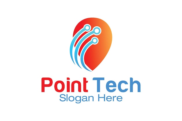 Modelo de design de logotipo da point technology