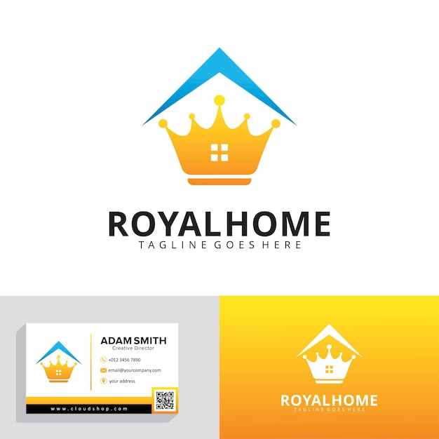 Modelo de design de logotipo da royal home