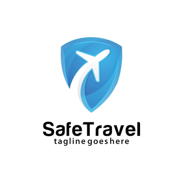 Modelo de design de logotipo da safe travel