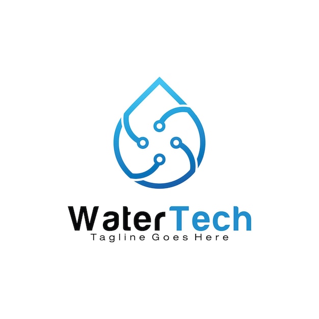 Modelo de design de logotipo da water technology