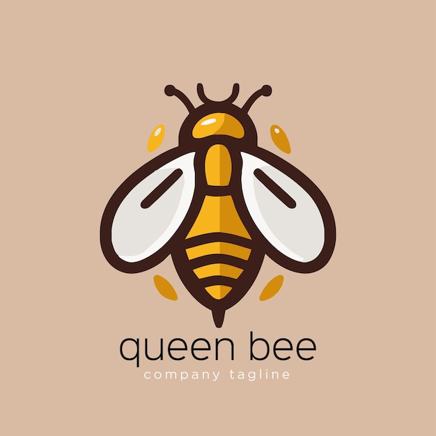 Modelo de design de logotipo de abelha ilustração vetorial de abelhas ícone de abelhas