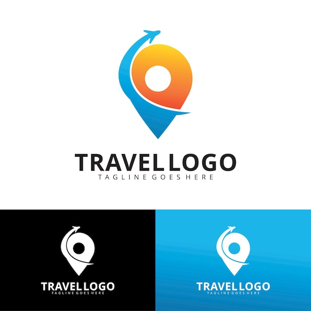 Modelo de design de logotipo de agência de viagens