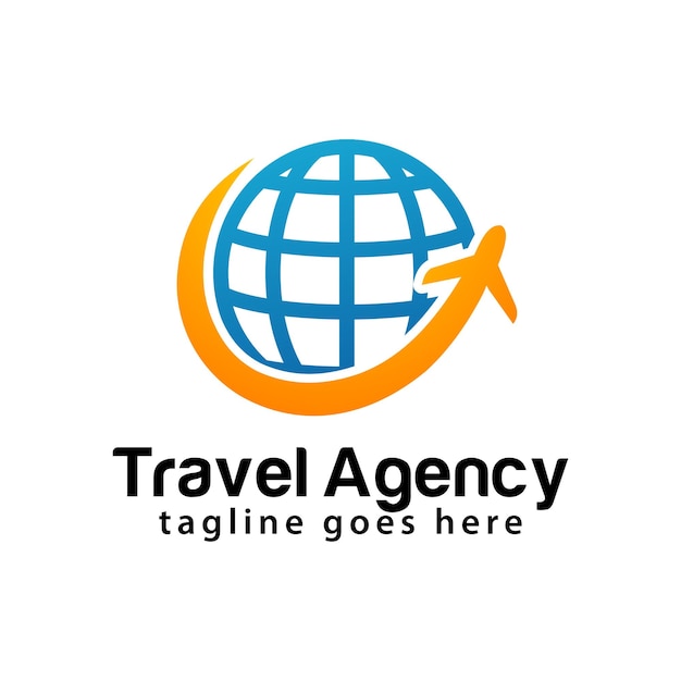 Modelo de design de logotipo de agência de viagens