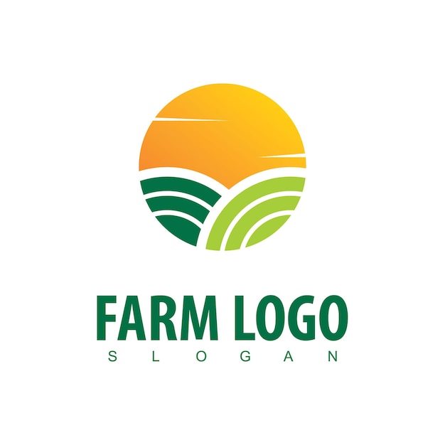 Modelo de design de logotipo de agricultura