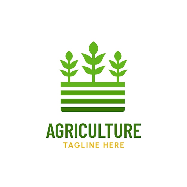 Modelo de design de logotipo de agricultura