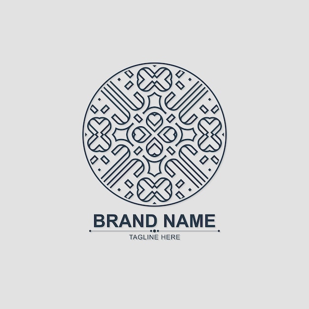 Modelo de design de logotipo de arte ornamental