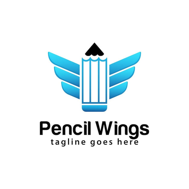 Modelo de design de logotipo de asas de lápis