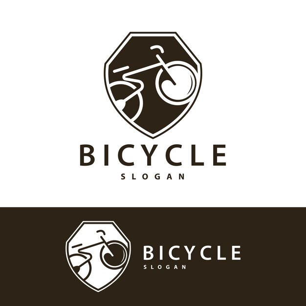 Vetor modelo de design de logotipo de bicicleta ilustração minimalista