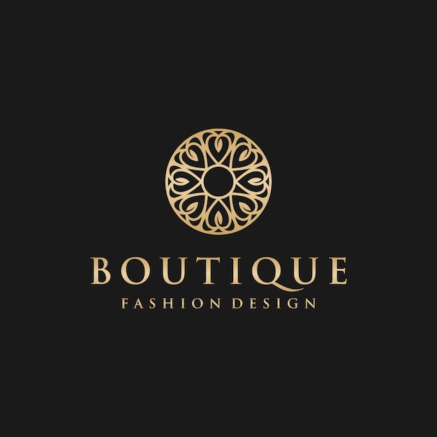 Modelo de design de logotipo de boutique de luxo