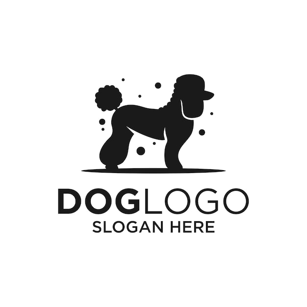 Modelo de design de logotipo de cachorro inspiração ilustração vetorial moderno minimalista