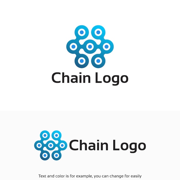 Modelo de design de logotipo de cadeia hexagonal moderno