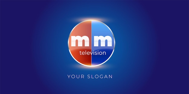 Modelo de design de logotipo de canal de tv profissional