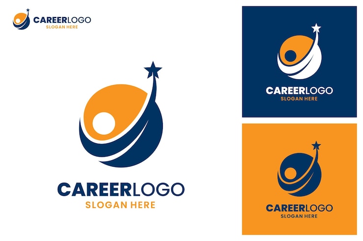 Vetor modelo de design de logotipo de carreira sucesso nos negócios símbolo moderno ilustração vetorial